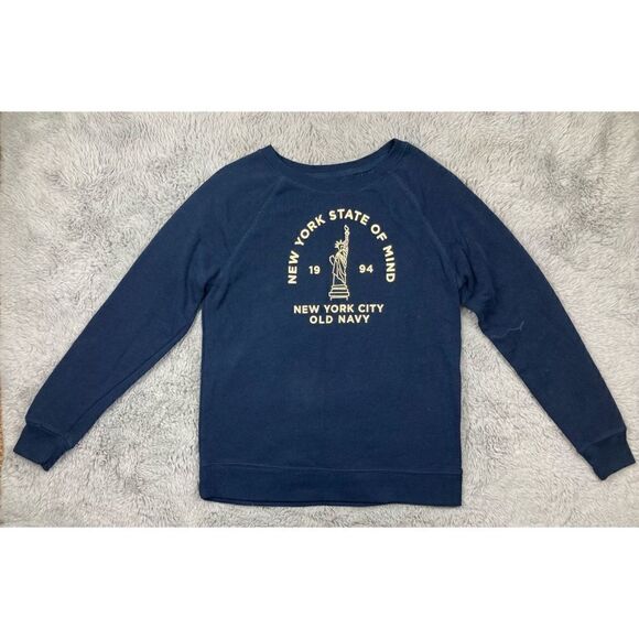 Old Navy Tops - Old navy New York City navy blue and gold Statue of Liberty sweatshirt